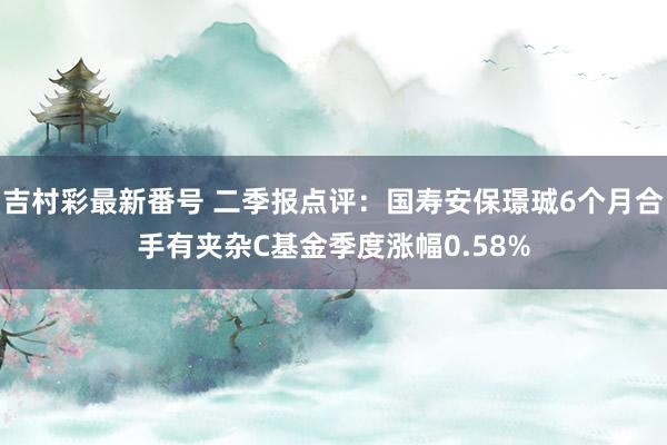 吉村彩最新番号 二季报点评：国寿安保璟珹6个月合手有夹杂C基金季度涨幅0.58%