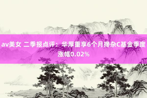 av美女 二季报点评：华厚重享6个月搀杂C基金季度涨幅0.02%