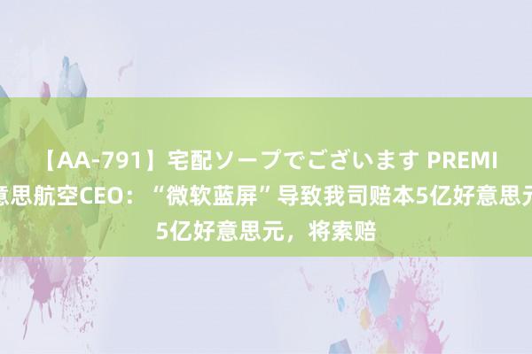 【AA-791】宅配ソープでございます PREMIUM 达好意思航空CEO：“微软蓝屏”导致我司赔本5亿好意思元，将索赔