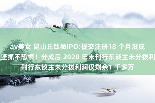 av美女 昆山丘钛微IPO:提交注册18 个月没成果更新了财务府上坚抓不恐惧！分成后 2020 年末刊行东谈主未分拨利润仅剩余1 千多万