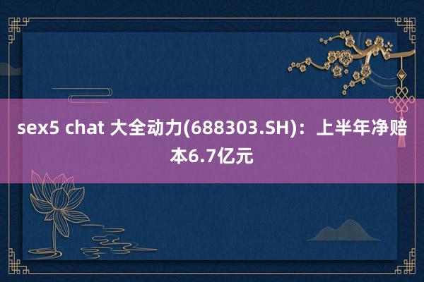 sex5 chat 大全动力(688303.SH)：上半年净赔本6.7亿元