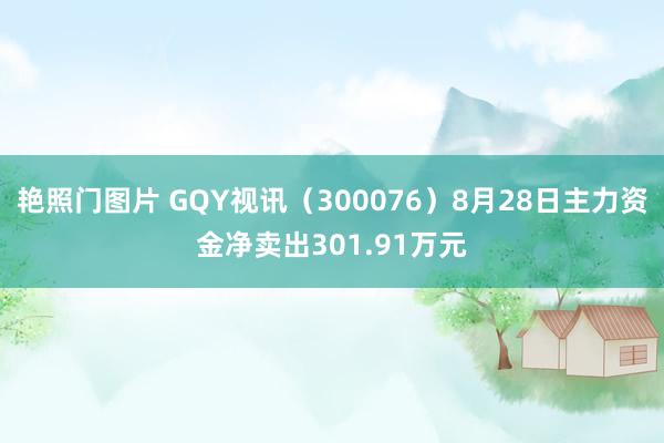 艳照门图片 GQY视讯（300076）8月28日主力资金净卖出301.91万元