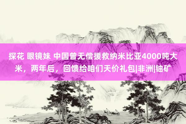 探花 眼镜妹 中国曾无偿援救纳米比亚4000吨大米，两年后，回馈给咱们天价礼包|非洲|铀矿