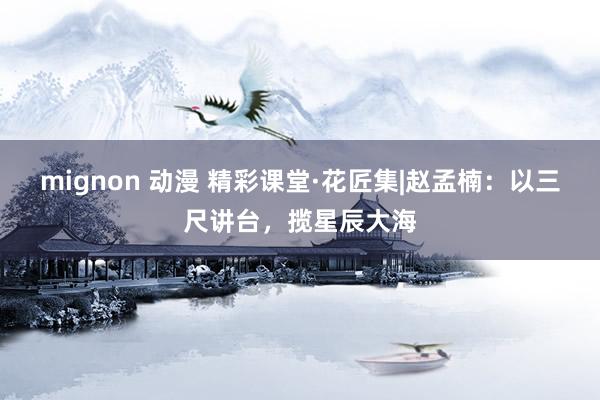 mignon 动漫 精彩课堂·花匠集|赵孟楠：以三尺讲台，揽星辰大海